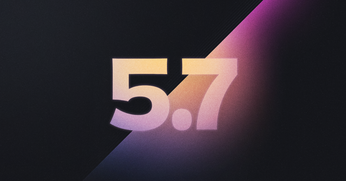 Astro v5.7, with a radiant orange/purple/black galaxy glow.